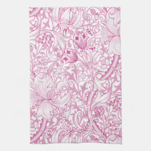 William Morris Golden Lily Floral Pattern Tea Towel
