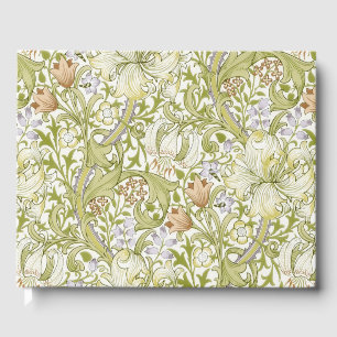 William Morris Golden Lily Garden Flower Classic Guest Book