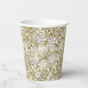 William Morris Golden Lily Garden Flower Classic Paper Cups