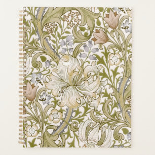 William Morris Golden Lily Garden Flower Classic Planner