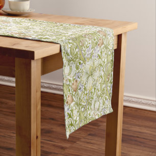 William Morris Golden Lily Garden Flower Classic Short Table Runner