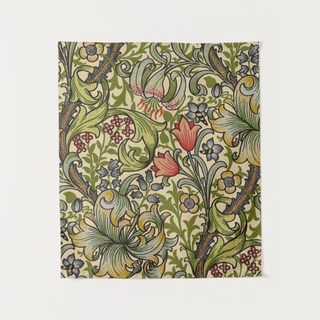 William Morris Golden Lily Restored Pattern Tapestry (Front)