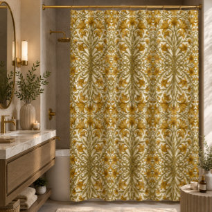 William Morris Golden Lily Vintage Floral Design Shower Curtain