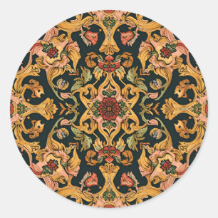 William Morris Golden Lily Vintage Pre-Raphaelite Classic Round Sticker