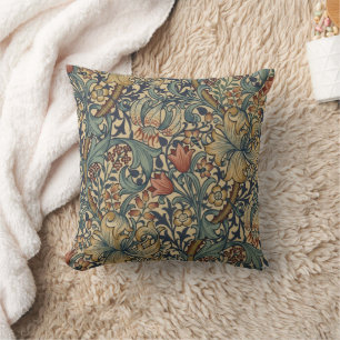 William Morris Golden Lily Vintage Pre-Raphaelite Cushion