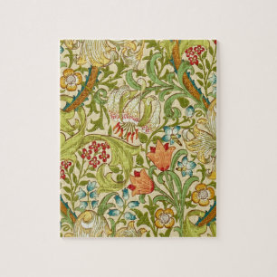 William Morris Golden Lily Vintage Pre-Raphaelite Jigsaw Puzzle