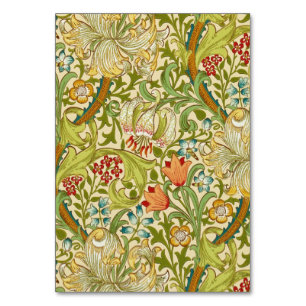 William Morris Golden Lily Vintage Pre-Raphaelite Table Number