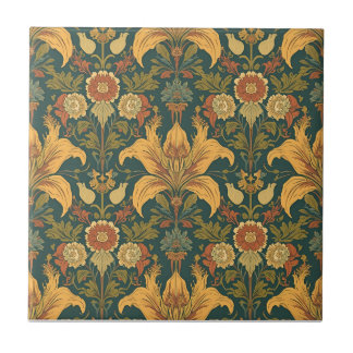 William Morris Golden Lily Vintage Pre-Raphaelite Tile