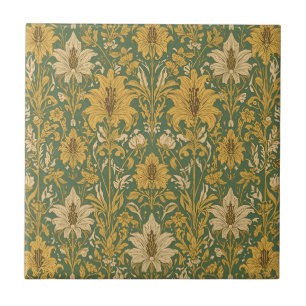 William Morris Golden Lily Vintage Pre-Raphaelite Tile