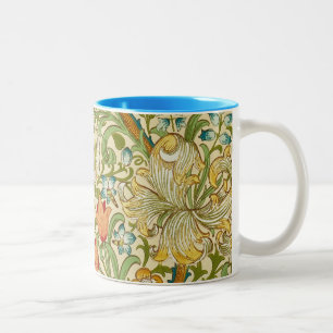 William Morris Golden Lily Vintage Pre-Raphaelite Two-Tone Coffee Mug