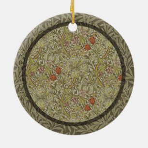 William Morris Golden Lily Willow Bough Pattern Ceramic Tree Decoration