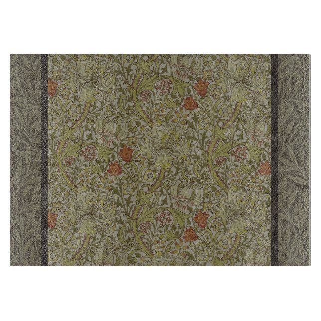 William Morris Golden Lily Willow Bough Pattern Cutting Board (Front)