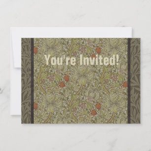 William Morris Golden Lily Willow Bough Pattern Invitation