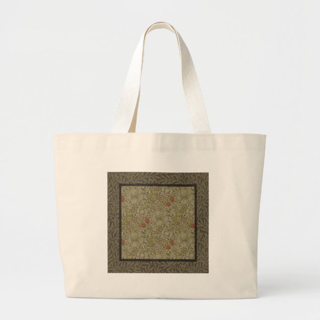 William Morris Golden Lily Willow Bough Pattern Large Tote Bag (Front)