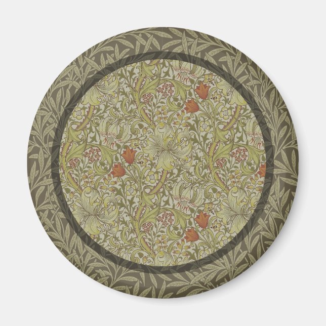 William Morris Golden Lily Willow Bough Pattern Magnet (Front)