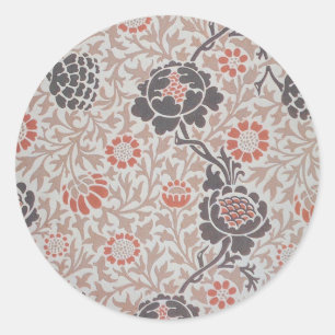 William Morris Grafton Botanic Art Design Classic Round Sticker