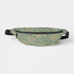 William Morris Grafton Floral Pattern Sage Green Bum Bags