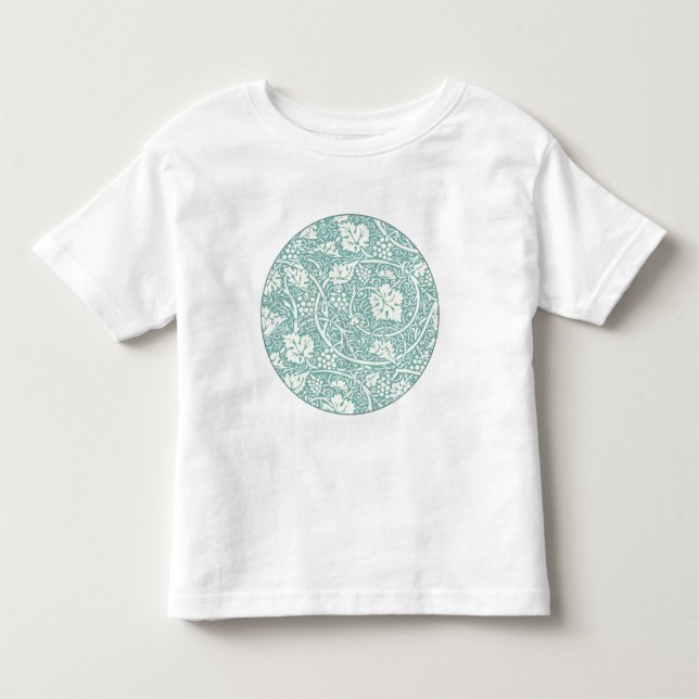 William Morris Grape Pattern Teal Turquoise Toddler T-Shirt (Front)