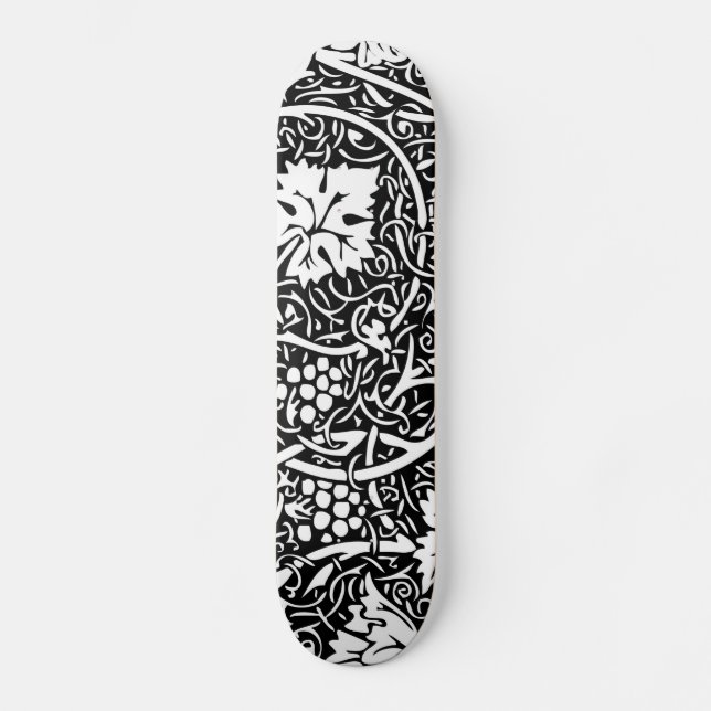 William Morris Grape Pattern Wallpaper Skateboard (Front)
