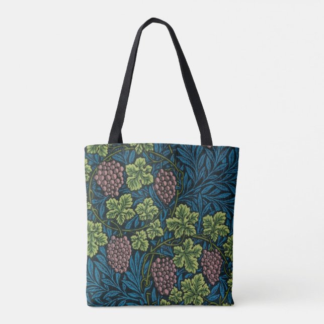 William Morris Grape Vines Tote Bag (Back)