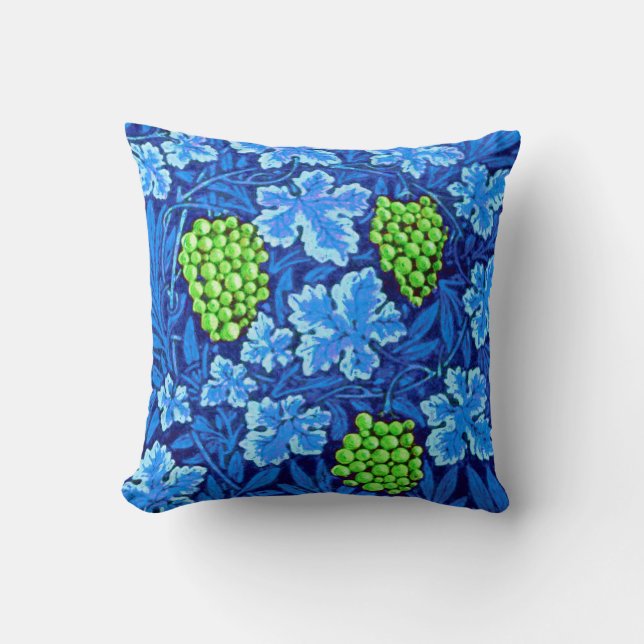 William Morris Grapevine, Cobalt Blue Cushion (Front)