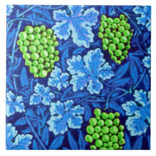 William Morris Grapevine, Cobalt Blue Tile