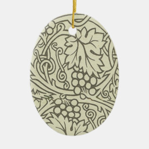 William Morris Grapevine Sage Wallpaper Ceramic Tree Decoration
