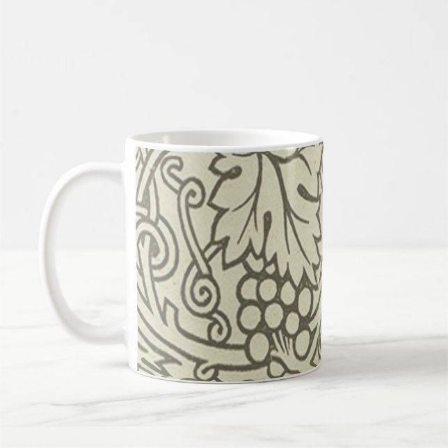 William Morris Grapevine Sage Wallpaper Coffee Mug (Left)