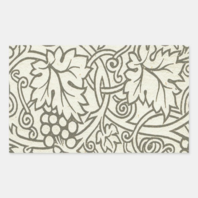 William Morris Grapevine Sage Wallpaper Rectangular Sticker (Front)