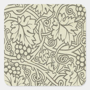 William Morris Grapevine Sage Wallpaper Square Sticker