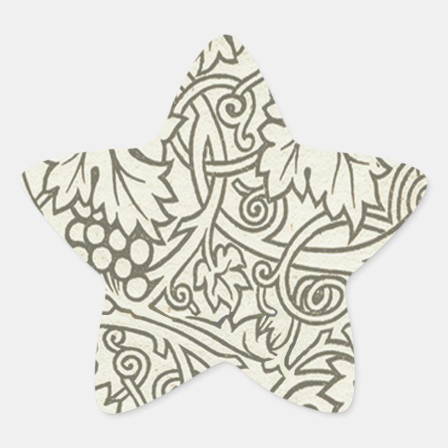 William Morris Grapevine Sage Wallpaper Star Sticker (Front)