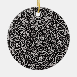 William Morris Grapevine Vine Leaf Pattern Ceramic Tree Decoration