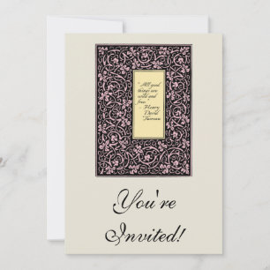 William Morris Grapevine Vine Leaf Pattern Invitation