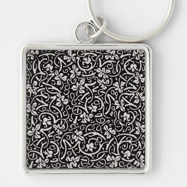 William Morris Grapevine Vine Leaf Pattern Key Ring (Front)