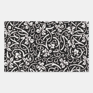 William Morris Grapevine Vine Leaf Pattern Rectangular Sticker
