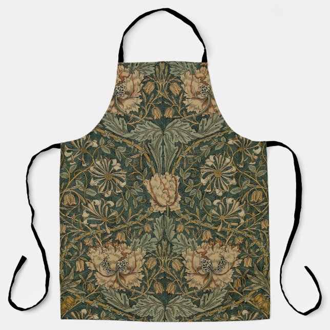 William Morris: Green Honeysuckle Apron (Front)