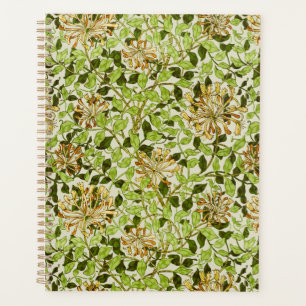 William Morris Green Honeysuckle Floral Wallpaper Planner
