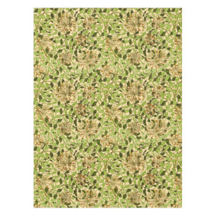 William Morris Green Honeysuckle Floral Wallpaper Tablecloth