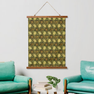 William Morris Green Tulip Lily Wallpaper Hanging Tapestry