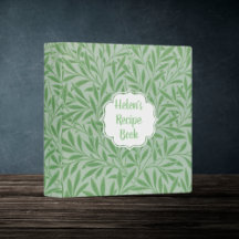 William Morris green Willow 3 ring binder