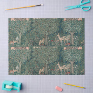 William Morris Greenery Forest Animal Botanical Tissue Paper