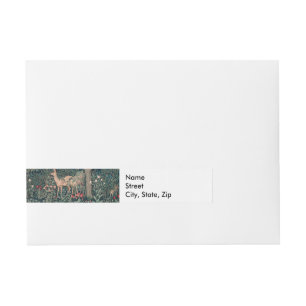 William Morris Greenery Fox Wildlife Art Wraparound Address Label