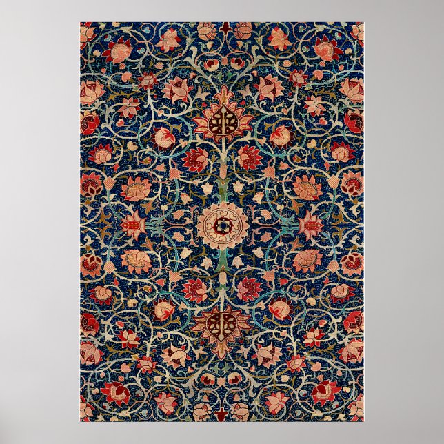William Morris Holland Park Carpet Pattern Design Poster (Front)