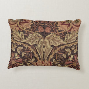 William Morris Honeysuckle Antique Floral Pattern Decorative Cushion