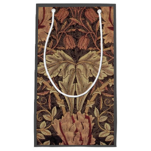 William Morris Honeysuckle Antique Floral Pattern Small Gift Bag