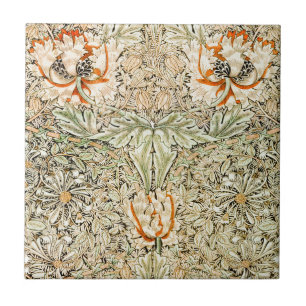 William * Morris Honeysuckle Botanical Tile