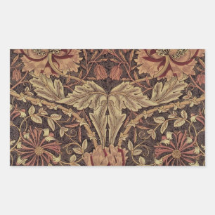 William Morris Honeysuckle Classic English Art Rectangular Sticker