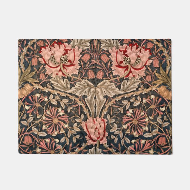 William Morris Honeysuckle Doormat (Front)