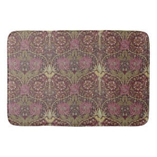 William Morris, Honeysuckle, floral. pattern, art Bath Mat