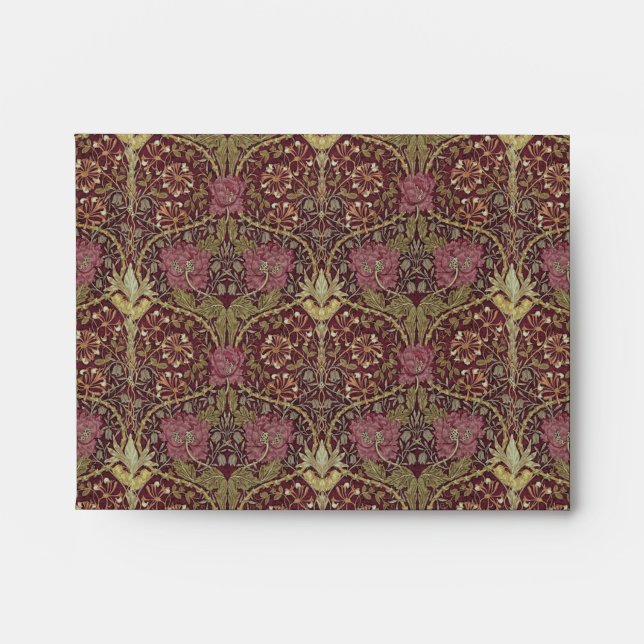 William Morris, Honeysuckle, floral. pattern, art Envelope (Front)